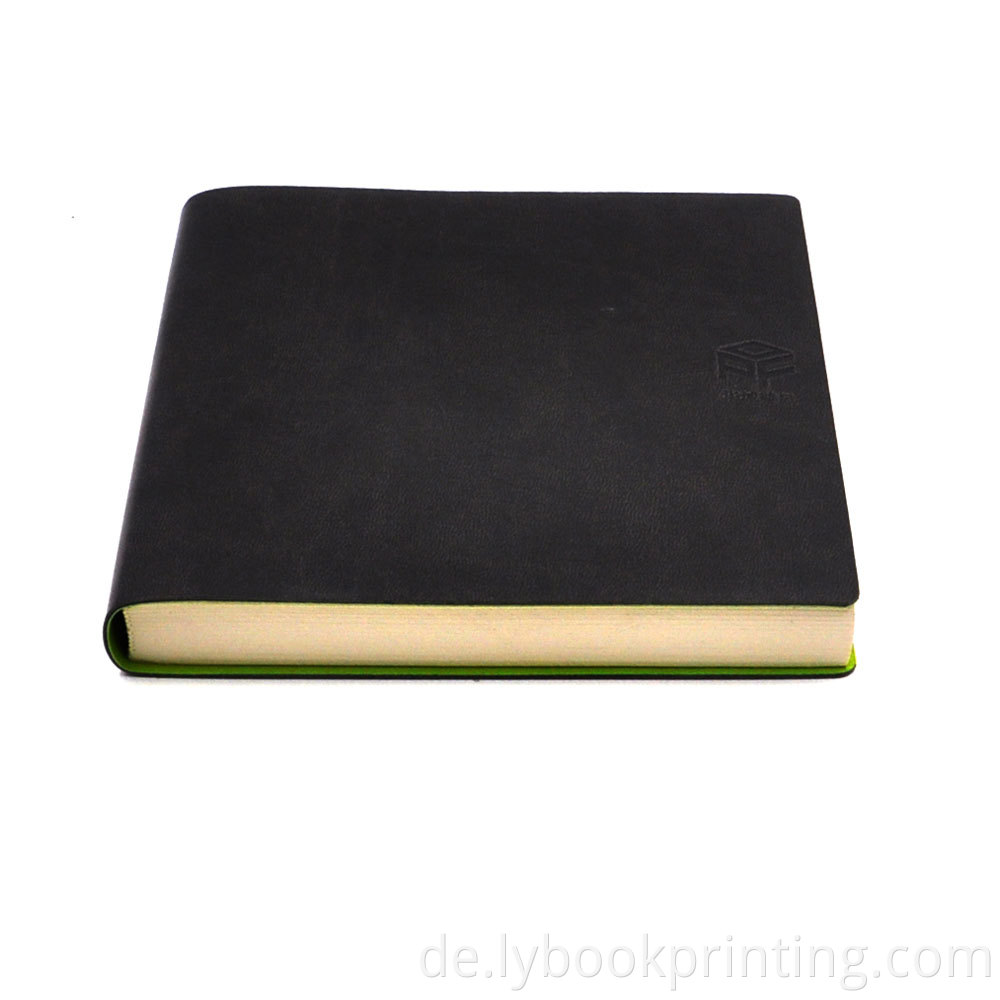 Benutzerdefinierte PU Leatherette Cover Notebook Softcover formelle Business -Style -Zeitschriften mit Papiertasche